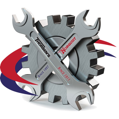 graphic of two wrenches and a gear